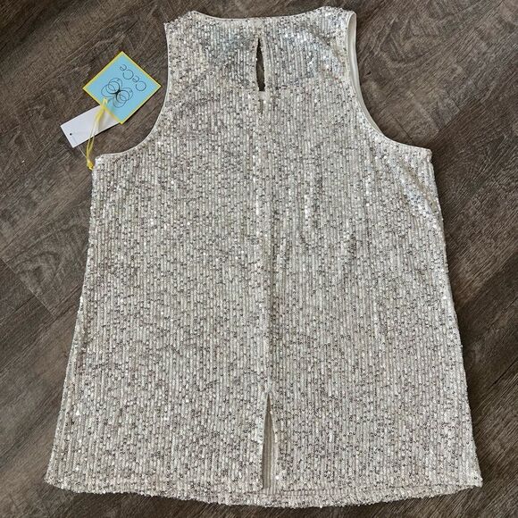 Cece Sequin Keyhole Back Tank-Size Medium - Picture 2 of 9